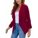 thumbnail image 3 of Blazer De Solapa Doble A La Moda Para Mujer, 3 of 4