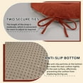 thumbnail image 4 of Chair Cushions for Dining Chairs Set of 4 Office Chair Cushion 18x18x3 Inches Kitchen Chair Pads Soft and Comfortable Seat Cushion with Ties and Non Slip Backing (Rust), 4 of 12