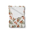 thumbnail image 2 of Rowan Soft Flannel Fleece Throw Blanket, Botanical Foliage Nature Pattern with Berries on Soft Pink Dots, Cozy Plush for Indoor and Outdoor Use, 70" x 90", Dark Green Pale Pink, by Ambesonne, 2 of 6