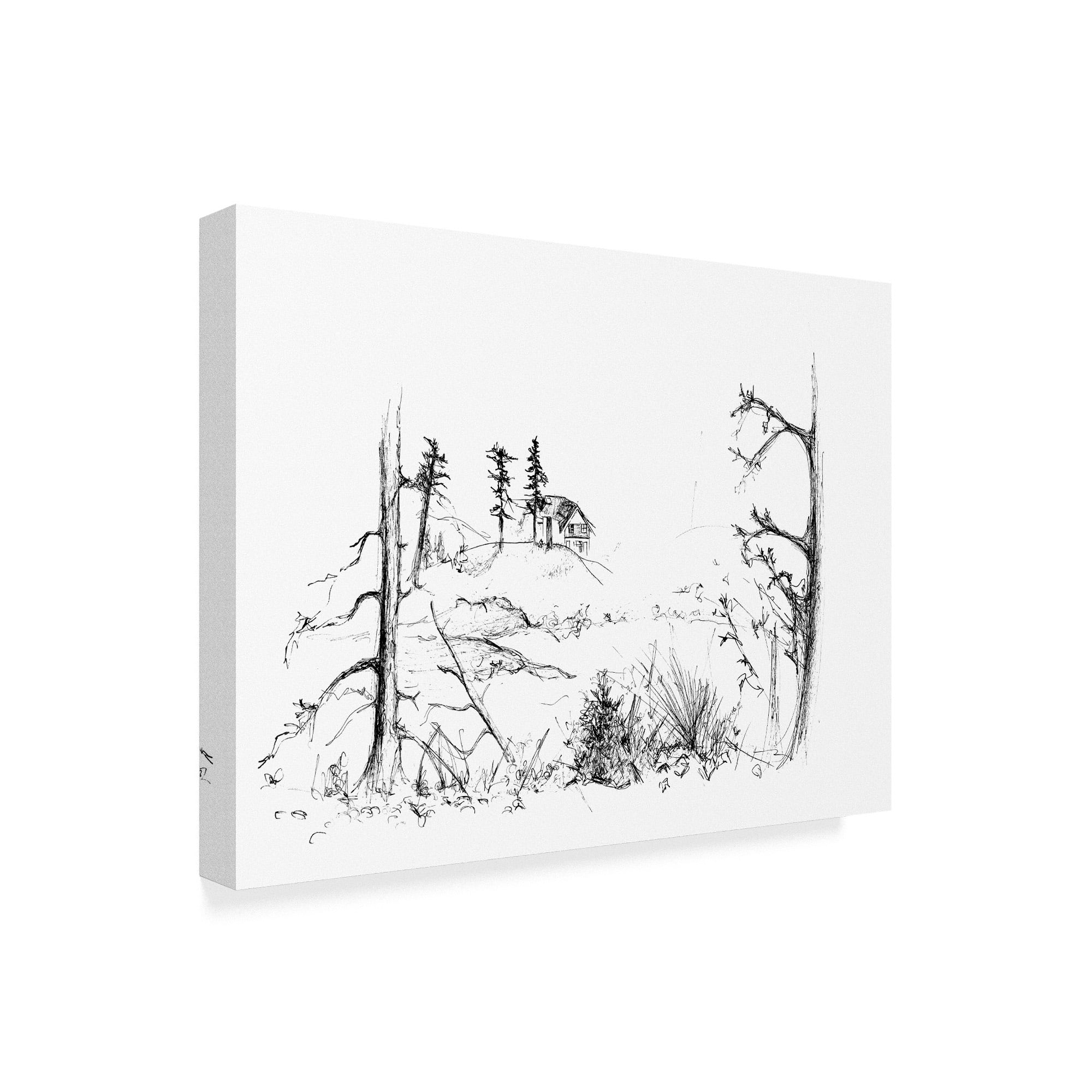 Trademark Fine Art 'House Sketch' Canvas Art by Nicky Kumar