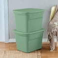 thumbnail image 5 of Plastic Storage Bins, 18 Gallon Tote Containers with Lids, Crisp Green, 5 of 8