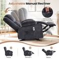 thumbnail image 5 of JMYMRY Recliner Chair with Vibration Massage and Heating for Living Room, Adjustable Rocker with Cup Holders and Side Pockets, USB Charge Port,Gray, 5 of 8