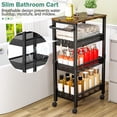 thumbnail image 3 of Carrito de almacenamiento Vivihomety Utility de 4 niveles para baño y cocina, 3 of 8