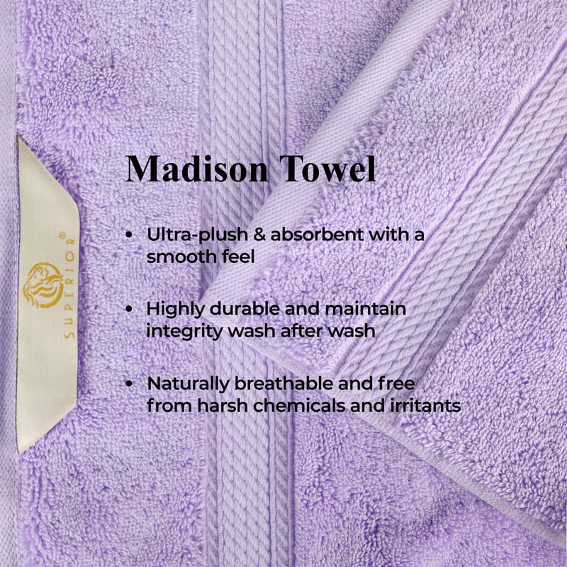 Superior 800 GSM Egyptian Cotton 4-Piece Hand Towel Set, Soft Ultra Absorbent Towels, Plum