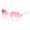 Clear Pink, variant on Womens 90s Exposed Side Lens Rectangular Butterfly Plastic Sunglasses Black Gradient