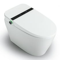 Teekyooly Smart Toilet,One Piece Bidet Toilet for Bathrooms,Modern Elongated Toilet with Warm Water, Foot Sensor Operation, Heated Bidet Seat,Electric Tankless Toilets with LED Display
