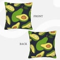 thumbnail image 3 of Bingfone Fresh Avocado Linen Throw Pillow Covers Cushion Case Pocket Button Vintage Farmhouse Pillowcase for Sofa Couch Bed 16"x16", 3 of 9