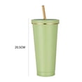 thumbnail image 3 of Taza de agua para coche de 750 ml, termos de paja a prueba de fugas, tazas de café de viaje (verde) Tmvgtek Para Estrenar, 3 of 8