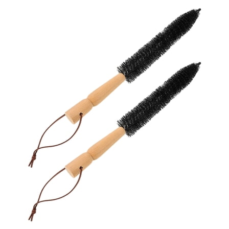 Chimney Cleaning Brush Kit with Stainless Steel Handle and Nylon Bristles for Kitchen Use 2 Pieces