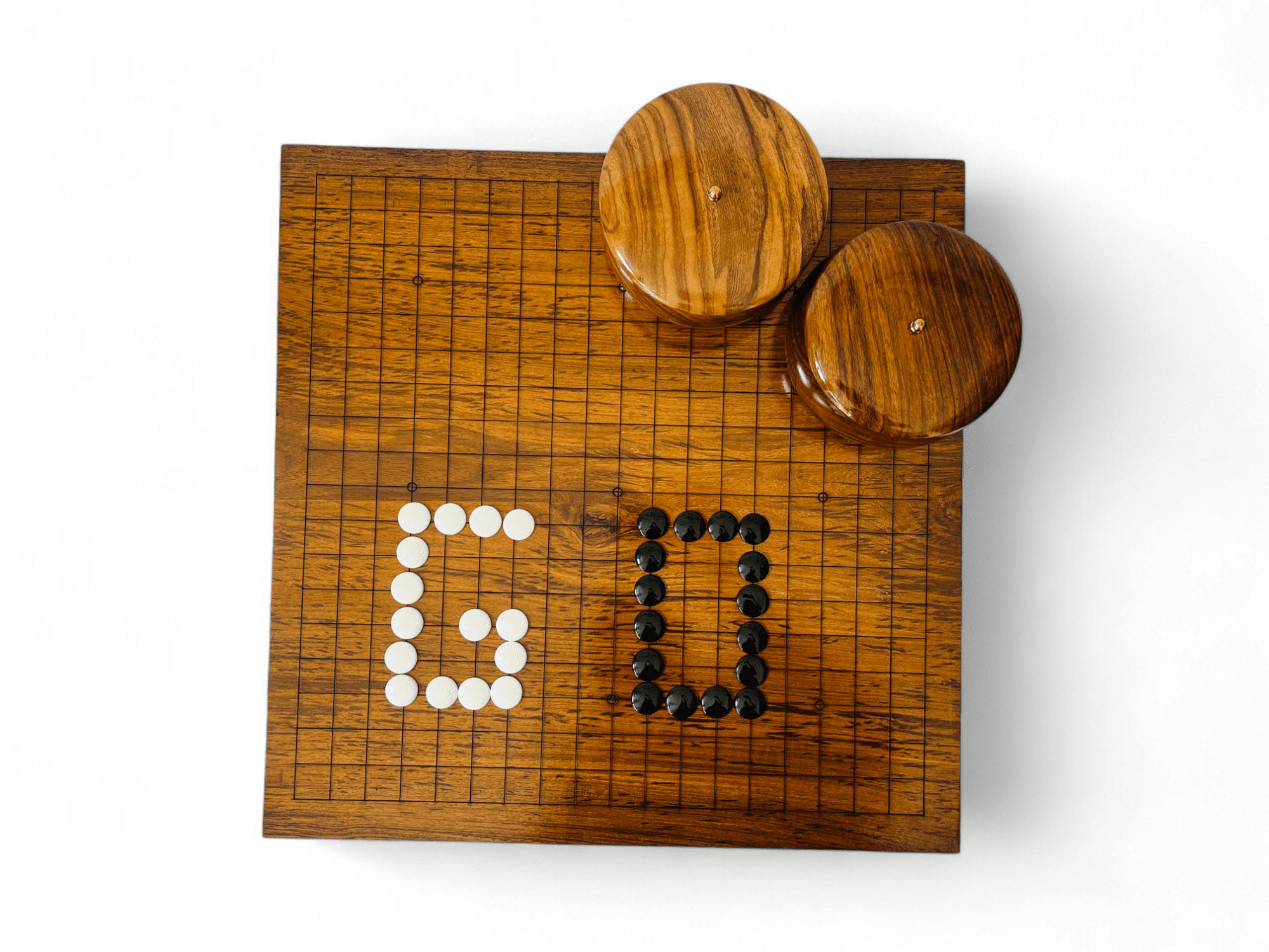 Premium Rosewood Go Board Game Set with 361 Stones & 2 Storage Bowls | 20” Classic Strategy Game, Handmade Wooden Board for Advanced Players & Collectors, Durable Tabletop Entertainment