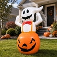 thumbnail image 6 of Hvmvliv 4.2FT Halloween Inflatable Pumpkin Ghost with Bright LED for Outdoor Courtyard Party Spooky Scene Decoration, 6 of 6
