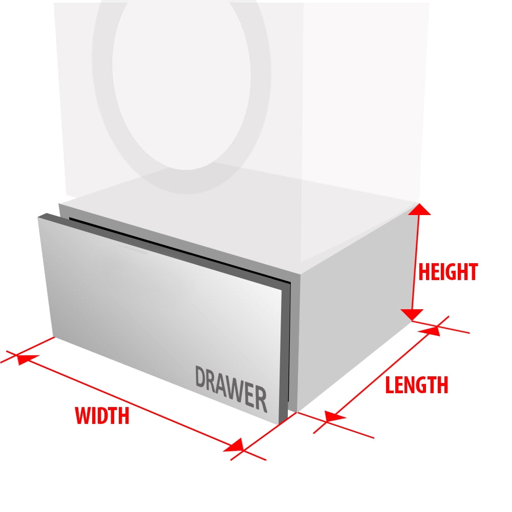 16" Height - Laundry Pedestal With Drawer Box, White Melamine Drawer Front, Unassembled - RV-8LAPE-2424-FR/WH