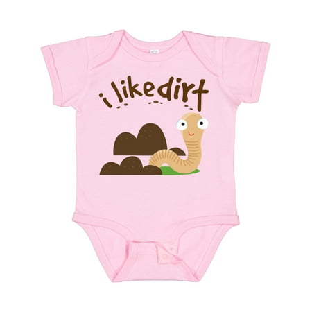 

Inktastic I Like Dirt Earthworm Boys or Girls Baby Bodysuit