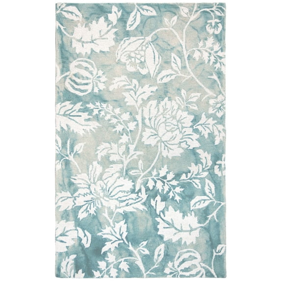Liora Manne Jadu Floral Indoor Rug Aqua 8' RD