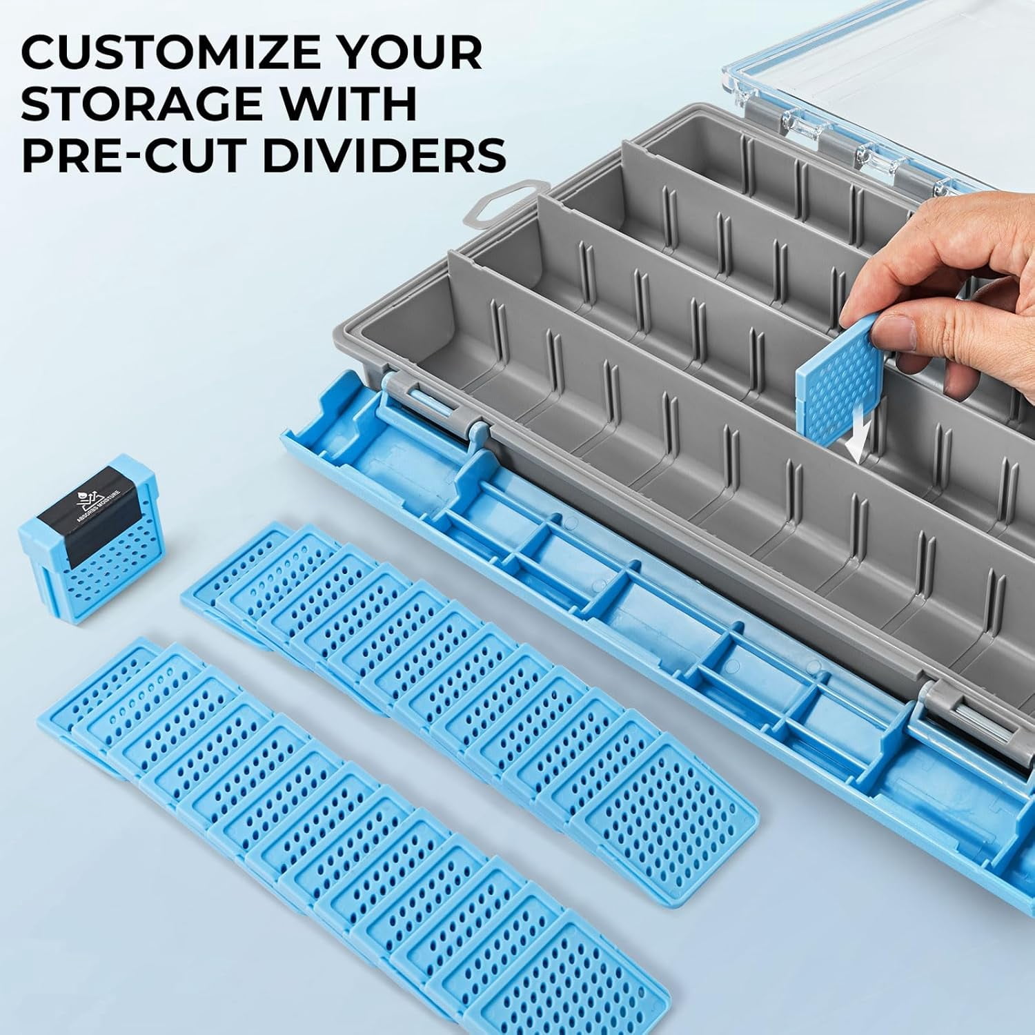 Calamus Waterproof Terminal Tackle Storage Box, 3700*2 Tackle Trays, Fishing Tackle Box Lure Box