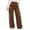 Brown, variant on Womens Wide Leg Work Pants Casual Dress Pants Fall Plain High Waisted Pants for Business Office(Brown,XX-Large)