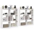 thumbnail image 1 of Costway 2 PCS 7-cube Bookcase Open Storage Shelf with Anti-tipping Kits for Living Room White, 1 of 8