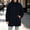 Dark Blue, variant on Liuinsasek Women's Loose Reversible Fleece Long Sleeve Outerwear Solid Casual Fashion Stand Collar Zipper Jacket with Pockets Winter Cozy Outfits