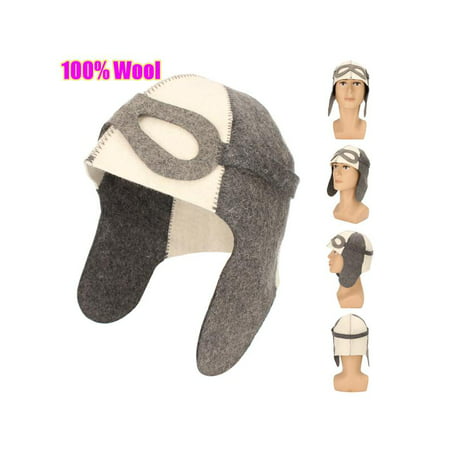 Wool Felt Sauna Hat Russian Banya Cap 100% Wool Felt White Sauna Hat for Head Protection 9.8