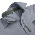 thumbnail image 6 of BRGZLK Men's Solid Color Short Sleeved Casual Classic Polo Shirts Basic Golf Button T-Shirt Tops with Pocket, 6 of 7