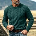 thumbnail image 6 of LYSMORA Men's Crew Neck Cable Knit Sweater Long Sleeve Pullover Top for Daily Commute Outdoor Walk Fall Winter Casual Outing, 6 of 6