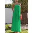 thumbnail image 2 of Chouyatou Women's Summer Backless Tied Spaghetti Straps Casual Loose Cutout Maxi Dress with Pockets, 2 of 6