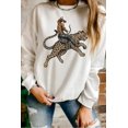 thumbnail image 2 of TinyCribz Women's Western Cowboy Sweatshirt, Cheetah Graphic Pullover XL, 2 of 6