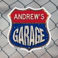 thumbnail image 5 of Andrew's Garage 12 inch X 12 inch Shield Shaped Commercial Grade Plastic Sign Weather Resistant, UV Protected To last, Gift for Dads and Uncles Classic Americana Crafted in the USA, 5 of 7