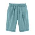 thumbnail image 2 of Hot in Summer!! HHEN Women's Shorts, French Terry Bermuda Pocket Shorts, Jersey Knit Fleece Shorts, Women's Bermuda Shorts, 11", 2 of 3