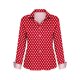 thumbnail image 4 of Camisetas de Manga Larga para las Mujeres Impreso Casual Suelto Cardigan Poliéster Longitud Regular de las Mujeres Larga Chaqueta de Invierno sin Capucha, 4 of 5