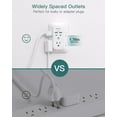thumbnail image 3 of Outlet Extender Surge Protector - Addtam 5-Outlet Splitter with 4 USB Wall Charger(PD 30W), Multi Plug Wall Outlet Power Strip for Home, Dorm Room Essentials, 3 of 7
