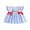 Blue, variant on BemeyourBBs Toddler Baby Girls 4th of July Dress Outfit Patriot Independent Day Clothes Little Baby Girl Summer Smocked Dress Fourth of July Ice Cream Embroidery Print Fly Sleeve Plaid Gingham Dress