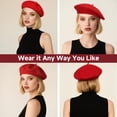 thumbnail image 5 of Minzimin French Wool Beret Hats for Women Man Solid Color Classic Beanie Winter Cap Painter Berets., 5 of 8