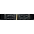 thumbnail image 2 of eVogues Plus Size Braided Elastic Leatherette Fashion Belt Black, 2 of 3