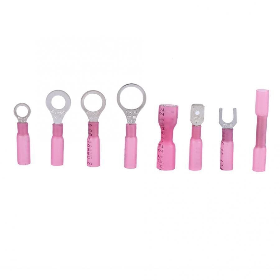 250pcs Heat Shrink Wire Connectors Electrical Terminals Solder Seal 22-10 AWG