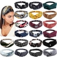 thumbnail image 1 of Headbands for Women,Yariew 20Pcs Boho Headbands Womens Headbands Fashion Headbands Silk Headband Knot Headband Elastic Hair Bands Head Bands Turban He, 1 of 4