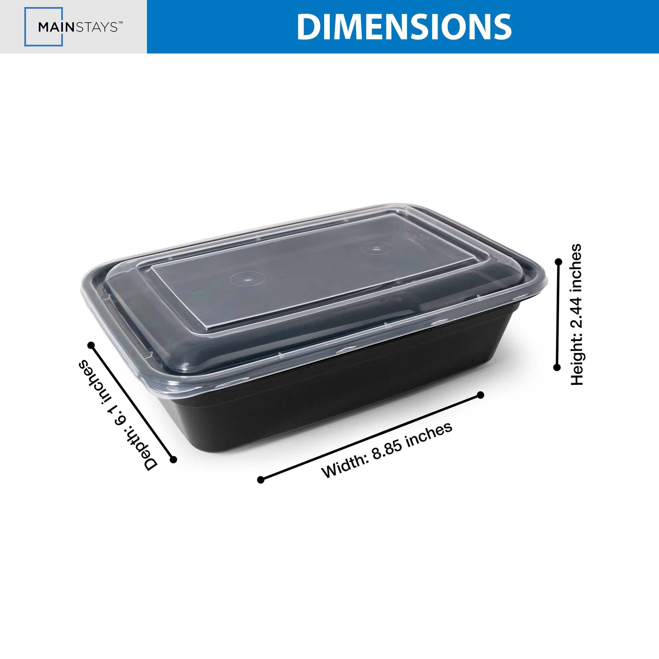 (2 pack) Mainstays 30-Piece (15 Containers + 15 Lids) Meal Prep, BPA-Free, Microwave and Dishwasher Safe