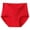 Red, variant on Aofany Women's Plus Size Solid Panties Lace Patchwork High Waist Leak Proof Cotton Crotch Briefs Underwear