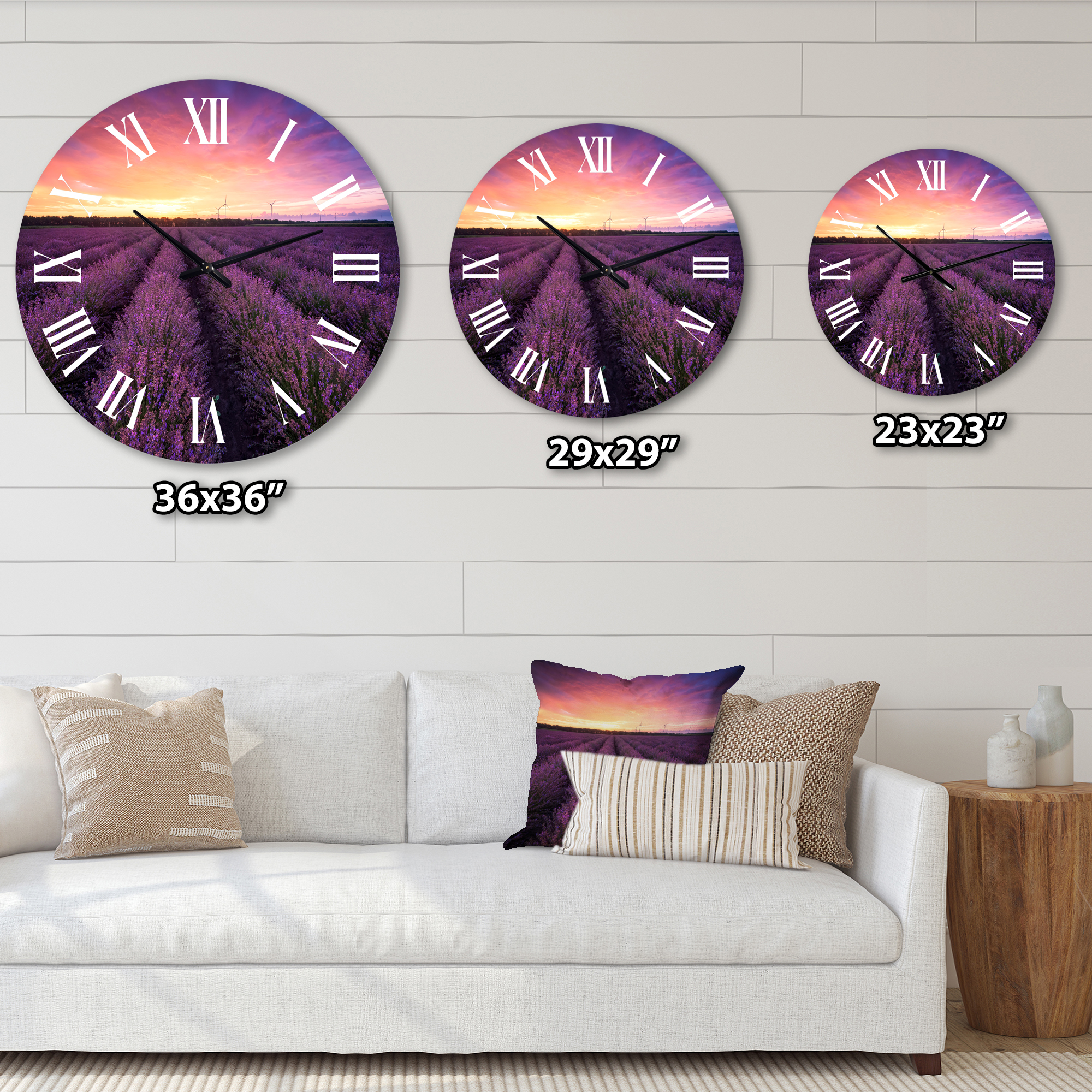 Designart 1 in Farmhouse Wall Clock