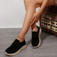 thumbnail image 4 of SACFOF Women's Suede Platform Loafers - Slip-On Wedge Moccasin with Comfortable Non-Slip Rocker Sole for Business, Casual, Daily Wear, 4 of 6
