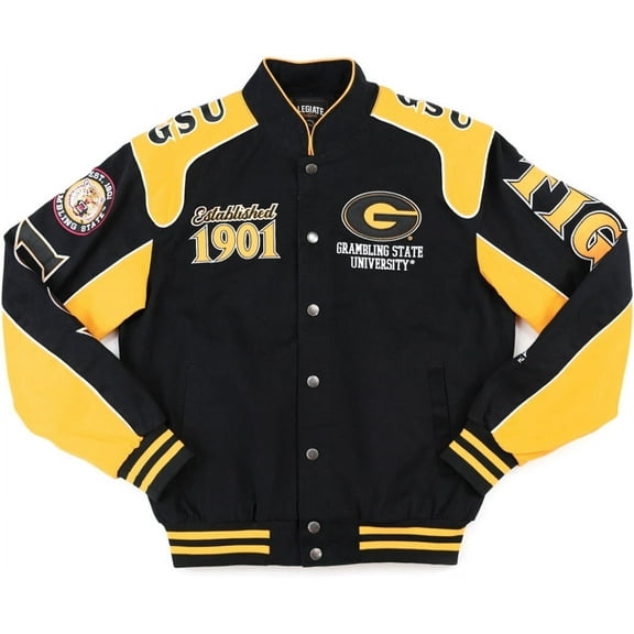 Big Boy Grambling State Tigers S17 Mens Racing Jacket [Black - 2XL]