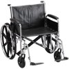 Nova Steel & Vinyl Wheelchair W/Detach Desk Arms & Footrests : 24" Elevating Leg Rests
