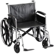 Nova Steel & Vinyl Wheelchair W/Detach Desk Arms & Footrests : 24" Elevating Leg Rests