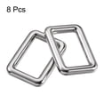 thumbnail image 3 of Unique Bargains 25x15mm Rectangle Buckles Zinc Alloy Silver Tone 8Pack, 3 of 5