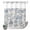 Blue, variant on No Hook Shower Curtain, Grey Paisley Shower Curtains for Bathroom with See Through Top Window, Boho Flower Botanical Leaf Branch Waterproof & Washable Bath Curtain Stall 48"x72"