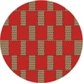thumbnail image 1 of Ahgly Company Machine Washable Indoor Round Transitional Petra Gold Brown Area Rugs, 8' Round, 1 of 7
