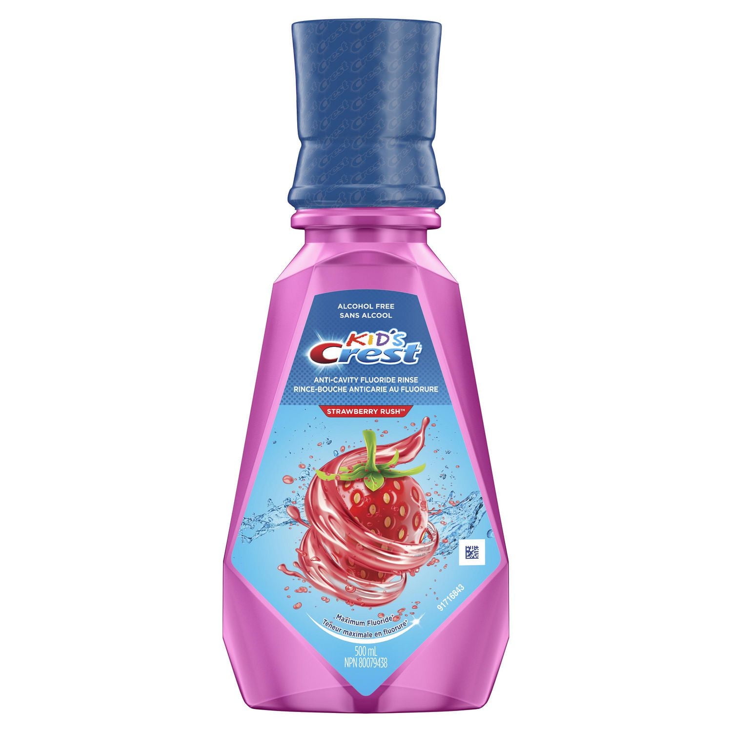 Crest Kid's Anticavity Alcohol Free Fluoride Rinse, Strawberry Rush ...