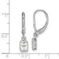 thumbnail image 2 of FJC Finejewelers Sterling Silver Cubic Zirconia Leverback Earrings, 2 of 2