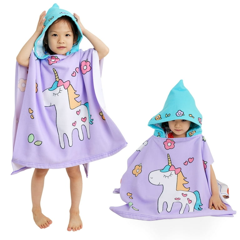 Kids Bathrobes Hooded Towels, Uccdo Baby Boys Girls Cartoon Hooded