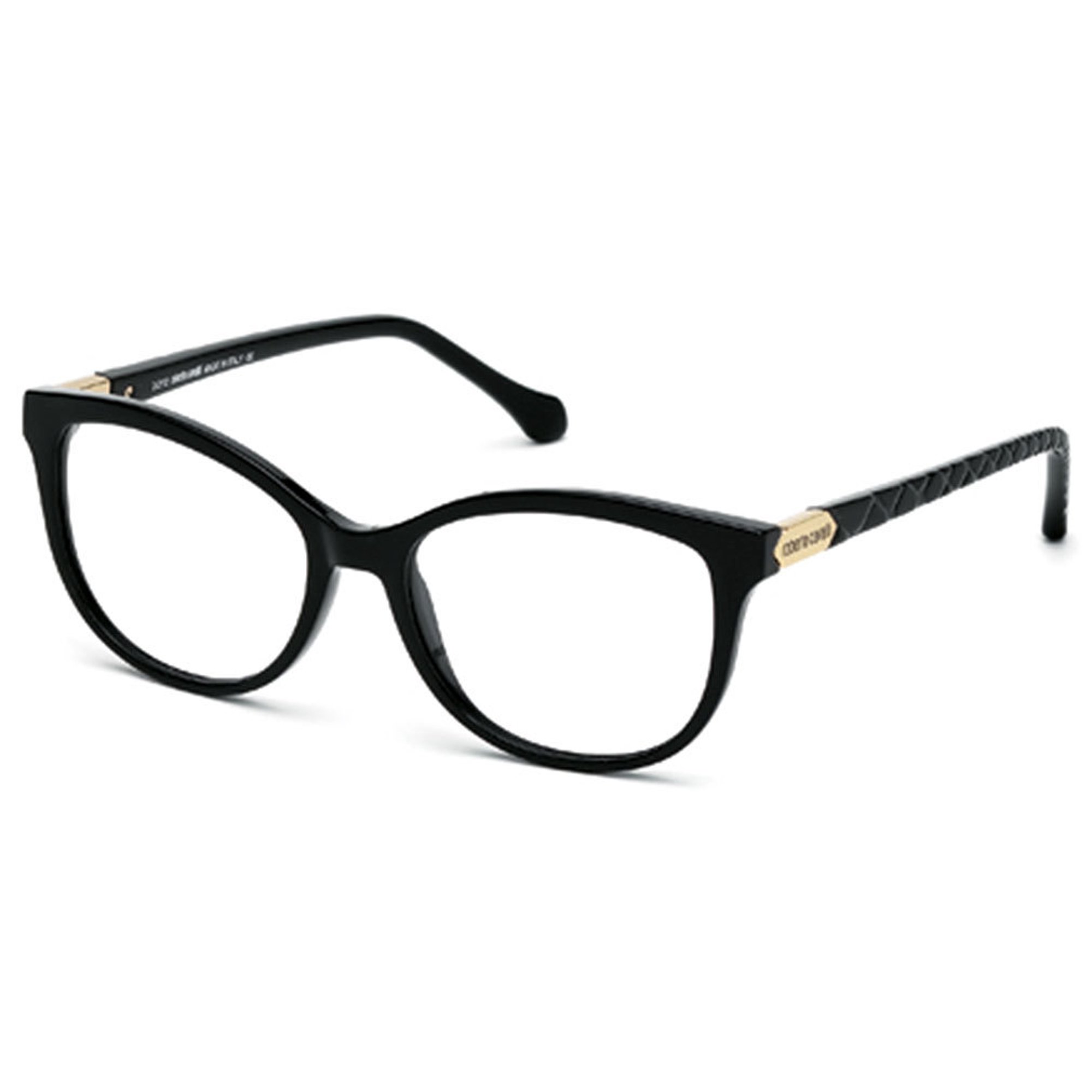 Roberto Cavalli Eyeglasses RC0752 001 Shiny Black / Clear Lens